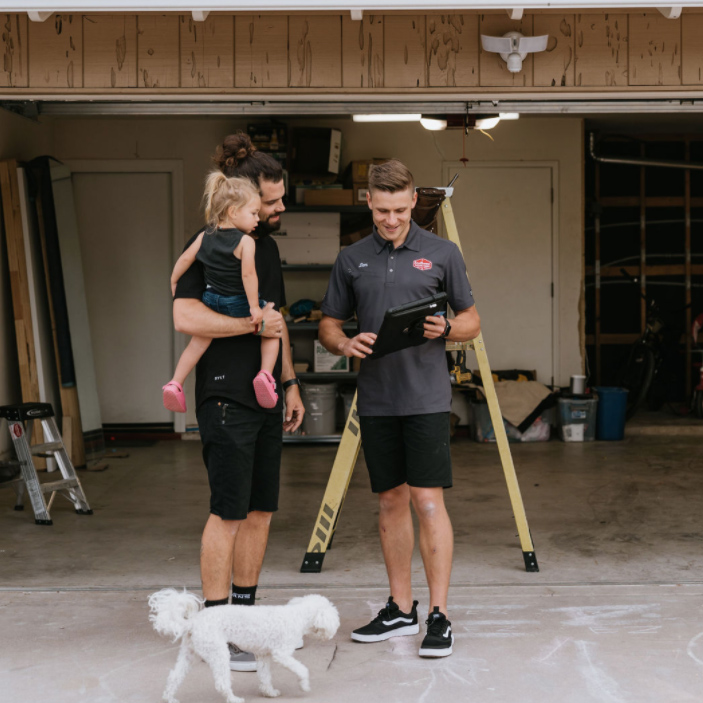 Damaged-Garage-Door-Fix garage door technician